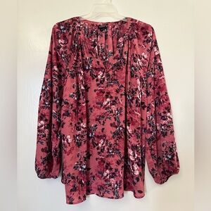 Torrid Casual Floral Sheer Top Size 3